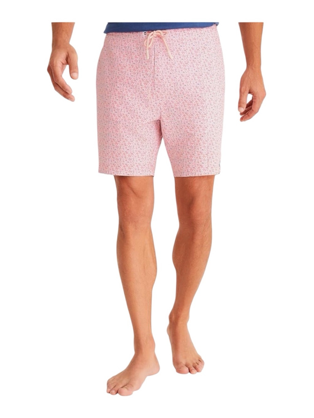 Men’s Johnnie-O Light Pink and Gray Jaco Swim Trunks Size Small “Tango” Print